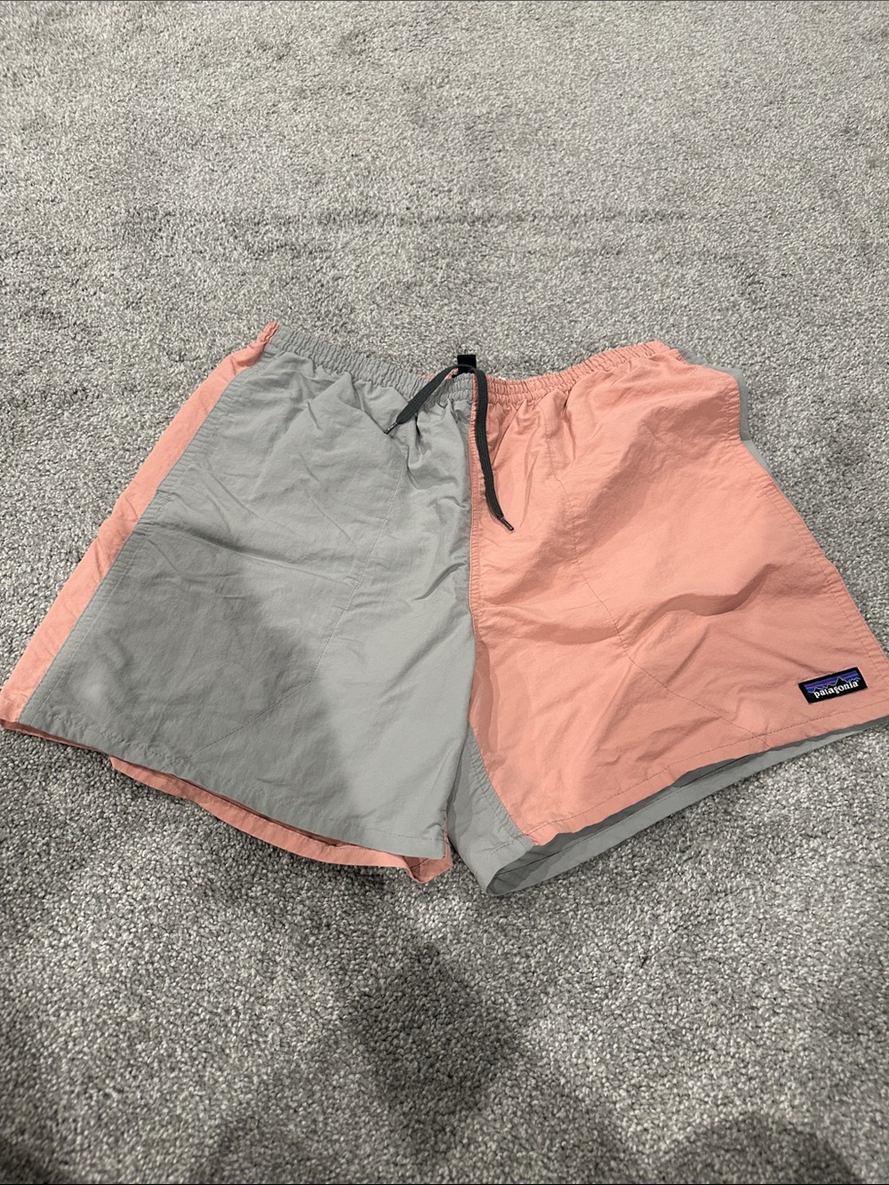 Patagonia Two-Tone Pink and Gray Athletic Shorts